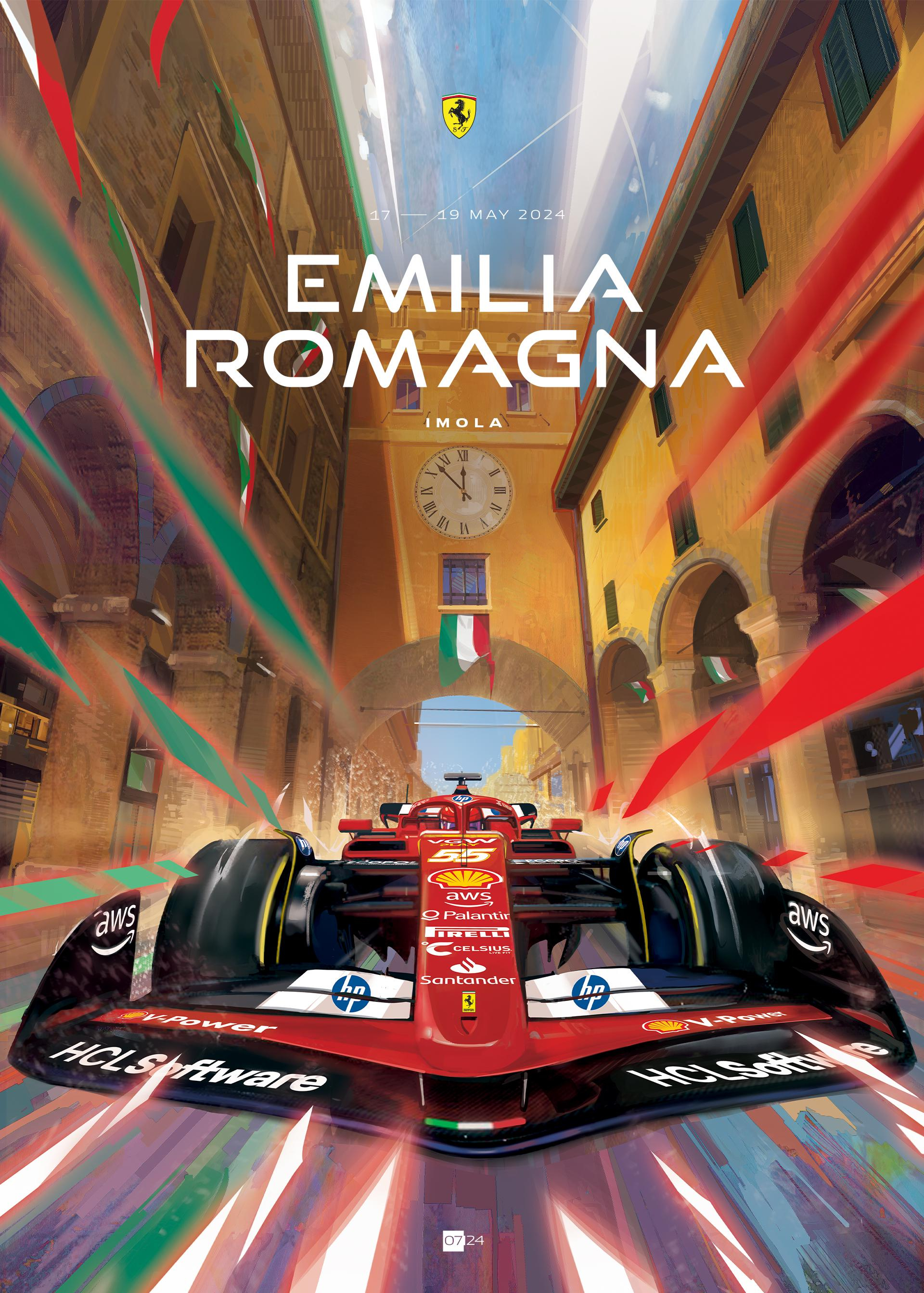 Ferrari 2024 ITALY Grand Prix cover art poster — part of full season set